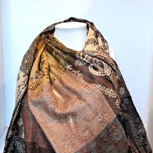 Brown paisley scarf
